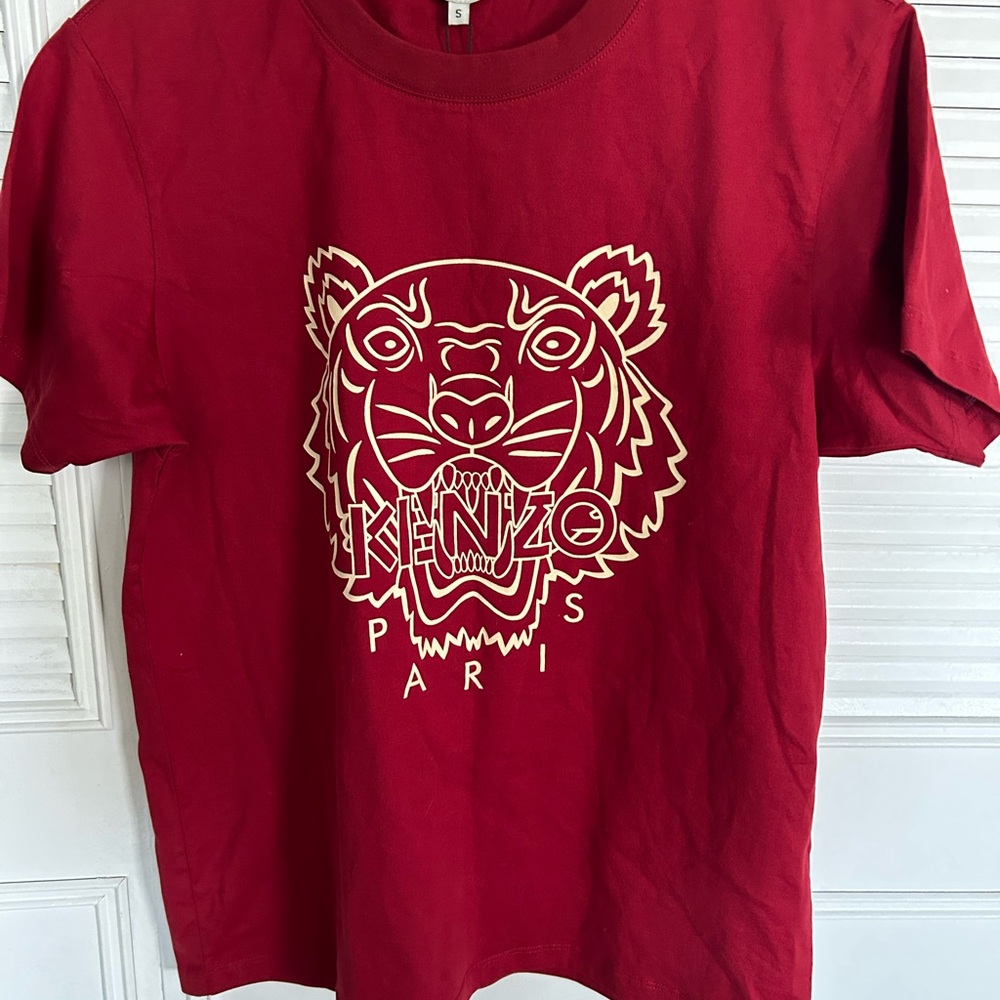 Kenzo Red Short Sleeve Tiger Tee